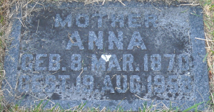 Anna Busch Footstone