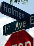 Holmes Street sign