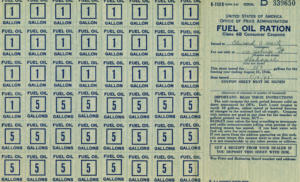 Fuel oil rations, 1945      