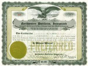 E. V. Mertz Stock Certificate  