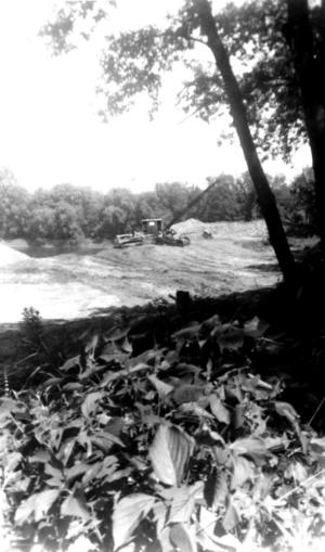 Excavating the Cameron Marina, circa 1955  