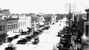 First Avenue looking east from Holmes Street, circa 1920  