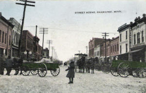 First Avenue looking west from Lewis Street, 1919  