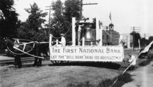 First National Bank float, circa 1930  