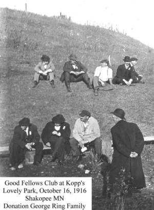 Good Fellows Club at Kopp's Lovely Park, Oct. 16, 1916   