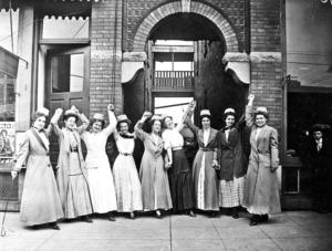 Ladies standing outside a dentist's office  