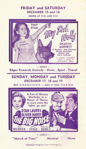Shakopee Theatre movie ads, 1944 