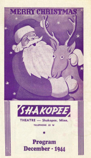 Shakopee Theatre movie ads, 1944 