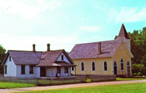 St. Peter's Episcopal Church restoration at Murphy's Landing, 1978   