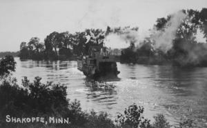 Steamship on the Minnesota River at Shakopee   